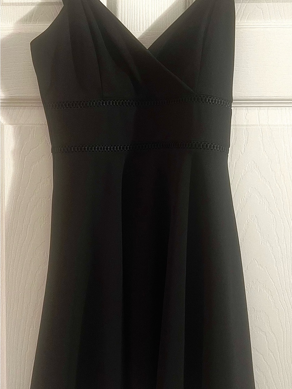 Trixxi Black Strapless V-Neck Evening Dress